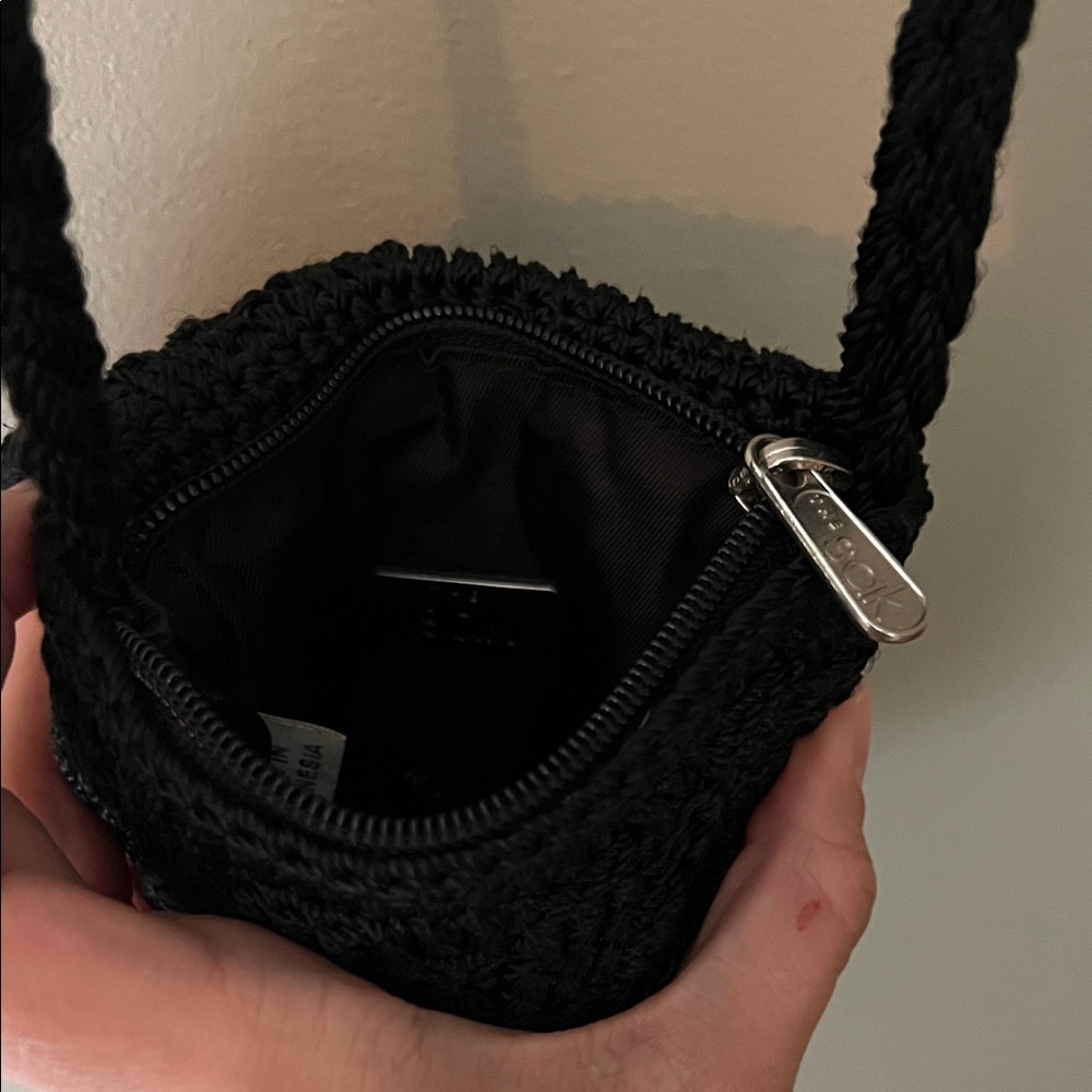 The Sak Black Crochet Mini Crossbody bag - Picture 5 of 6